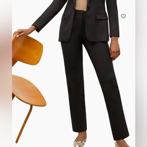 MM Lafleur Classic Black Straight Leg Pants smith pants